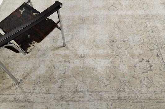 Vintage Distressed Persian Tabriz