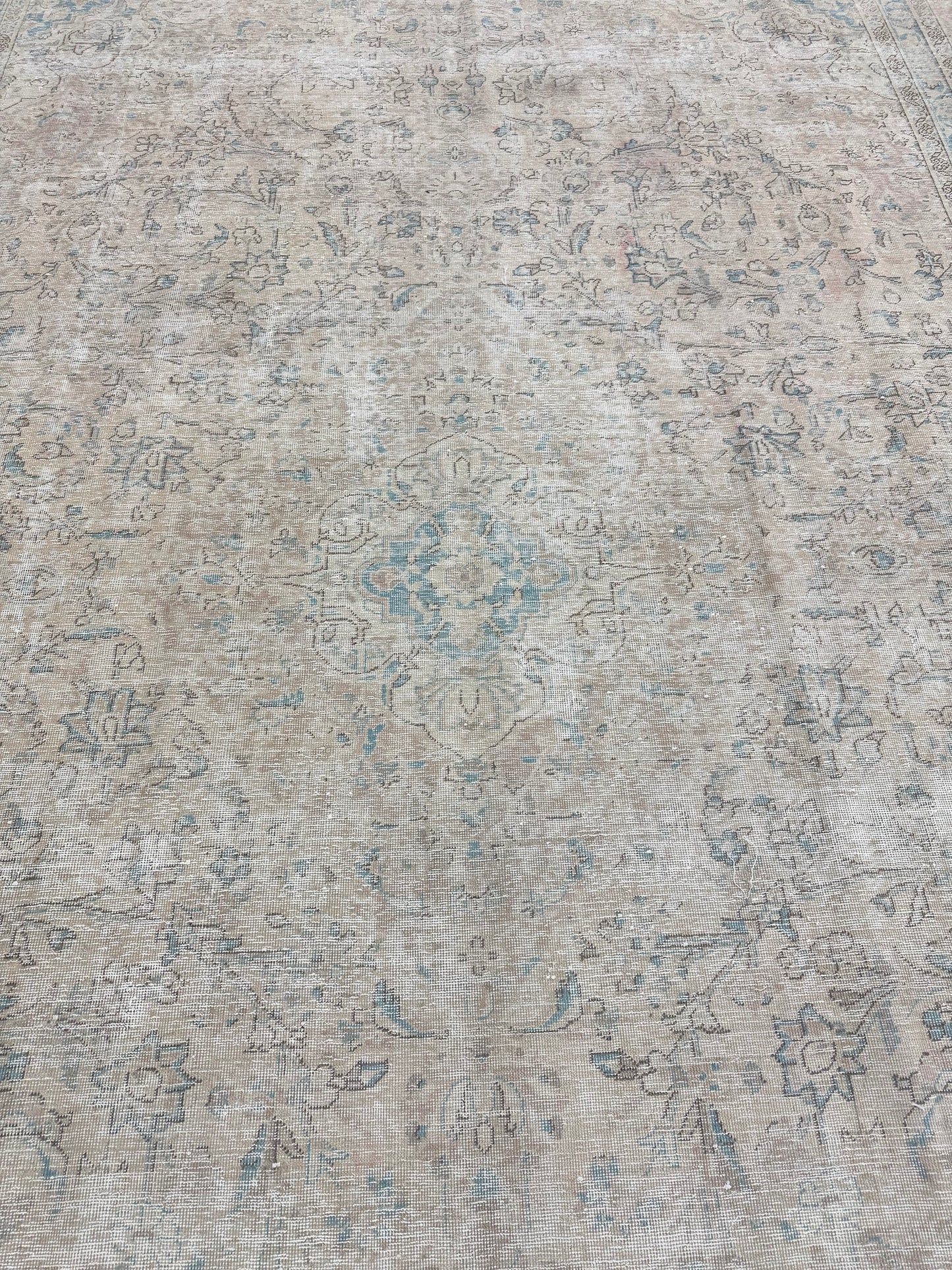 Vintage Distressed Persian Kashan