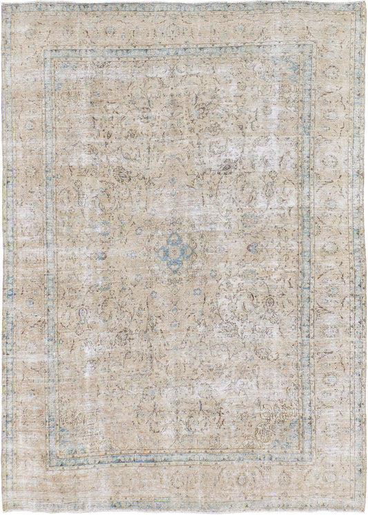 Vintage Distressed Persian Kashan
