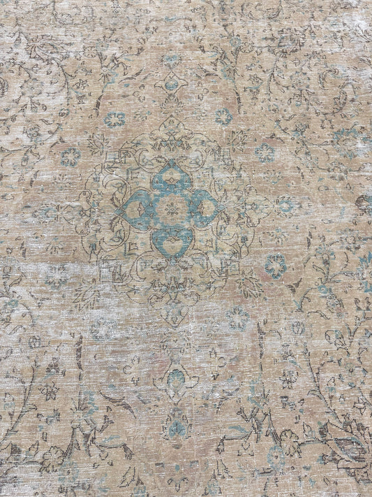 Vintage Distressed Persian Kashan