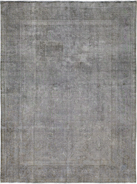 Vintage Distressed Overdye Persian Tabriz