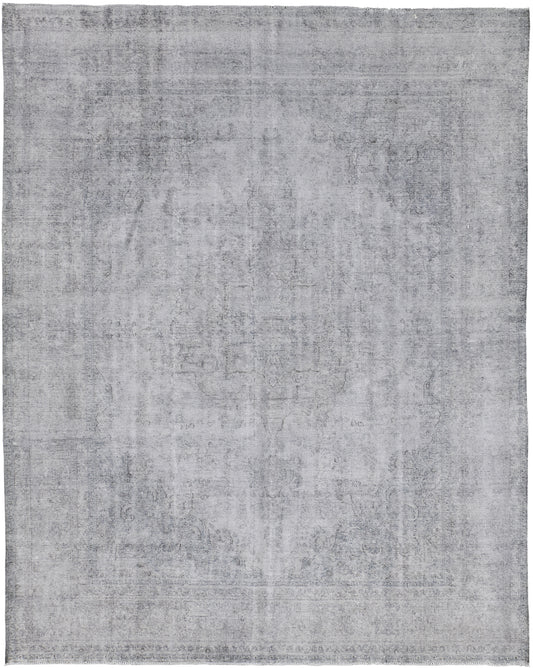 Vintage Distressed Overdye Persian Tabriz