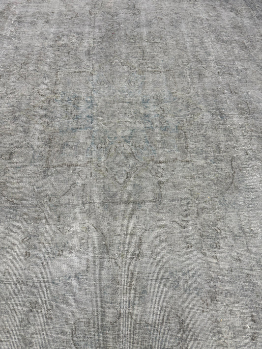 Vintage Distressed Overdye Persian Tabriz