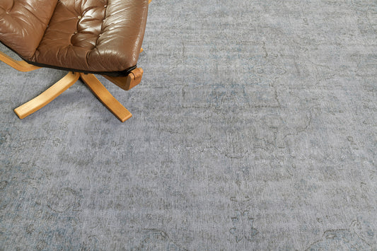 Vintage Distressed Overdye Persian Tabriz