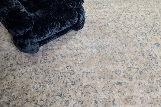 Vintage Distressed Persian Kashan