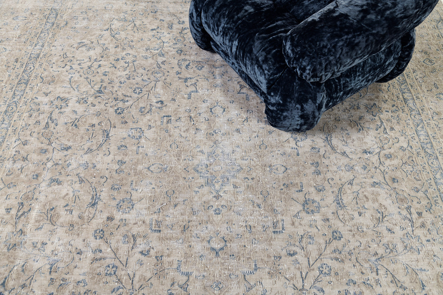 Vintage Distressed Persian Kashan