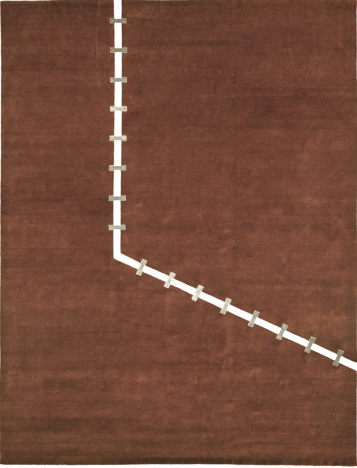 Aava.03 by Jenni Lauri, Dark Cognac - one-of-a-kind handmade area rug