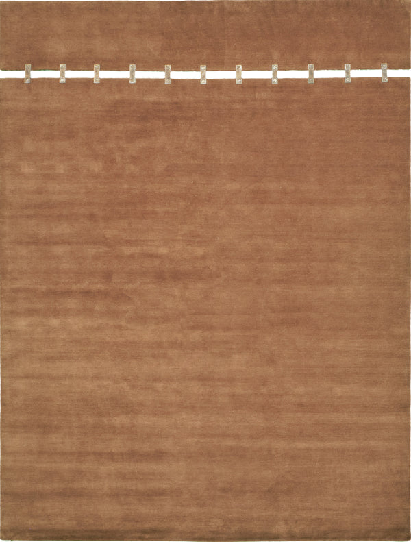 Aava.01 by Jenni Lauri, Cognac - one-of-a-kind handmade area rug