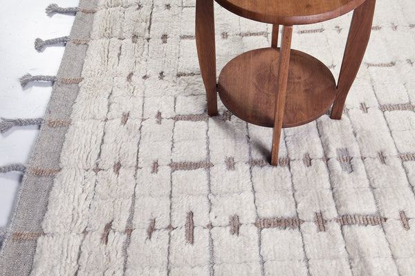 Ibis, Sandpiper Collection, Ivory Clay - detailed border and fringe [#1]