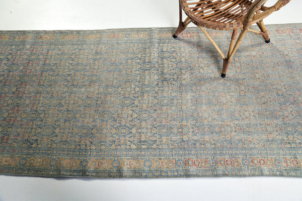 Vintage Persian Malayer Runner - narrow runner - detailed border and fringe [#2]