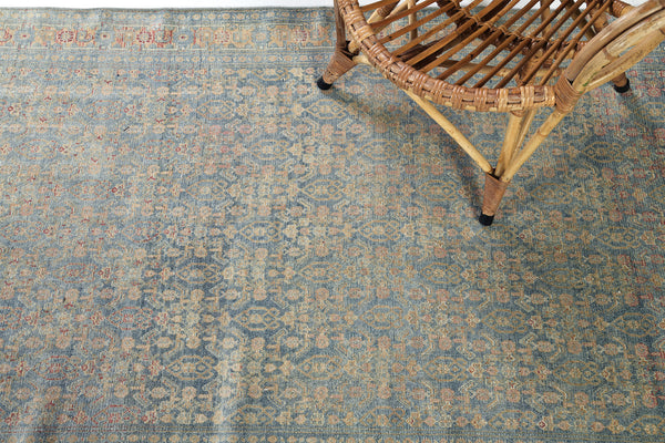 Vintage Persian Malayer Runner - narrow runner - close-up of weave texture and pile [#2]
