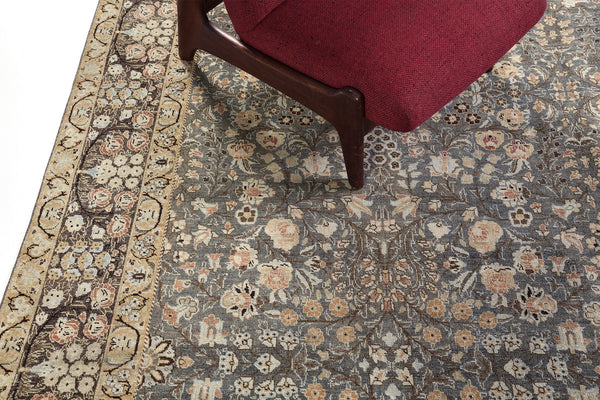 Antique Persian Tabriz - styled in room setting [#14]