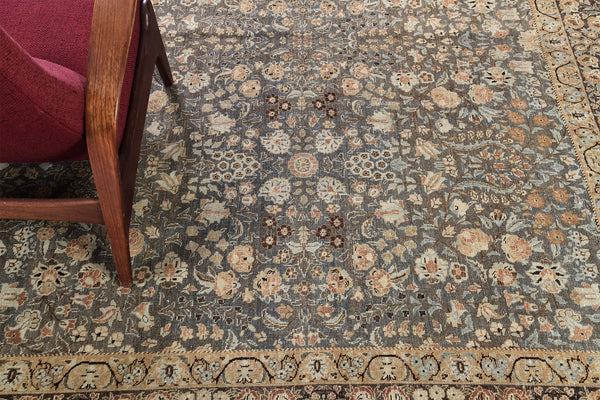 Antique Persian Tabriz - full length showing color variation [#14]