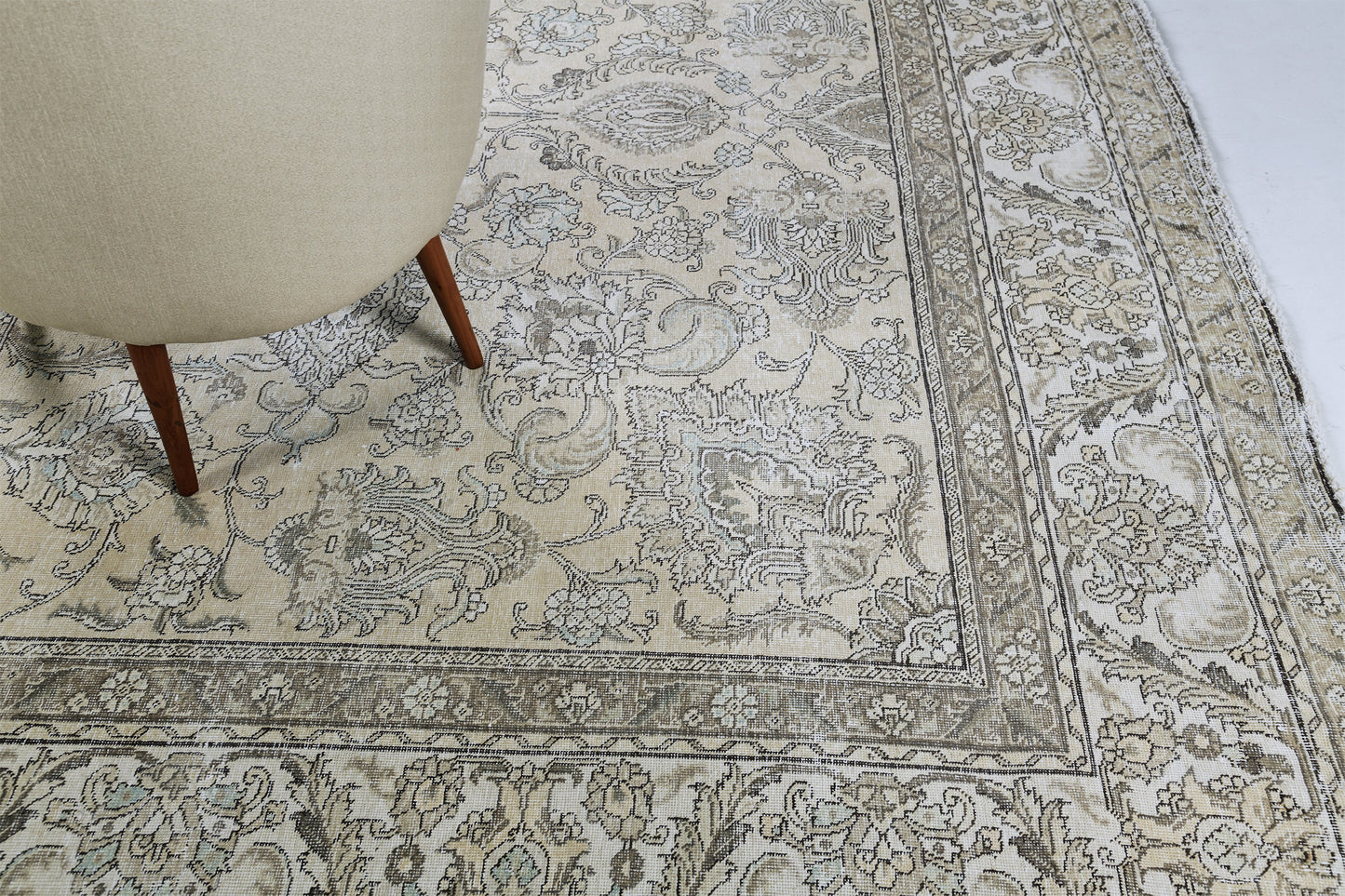 Antique Persian Tabriz - styled in room setting [#17]