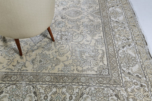 Antique Persian Tabriz - styled in room setting [#17]