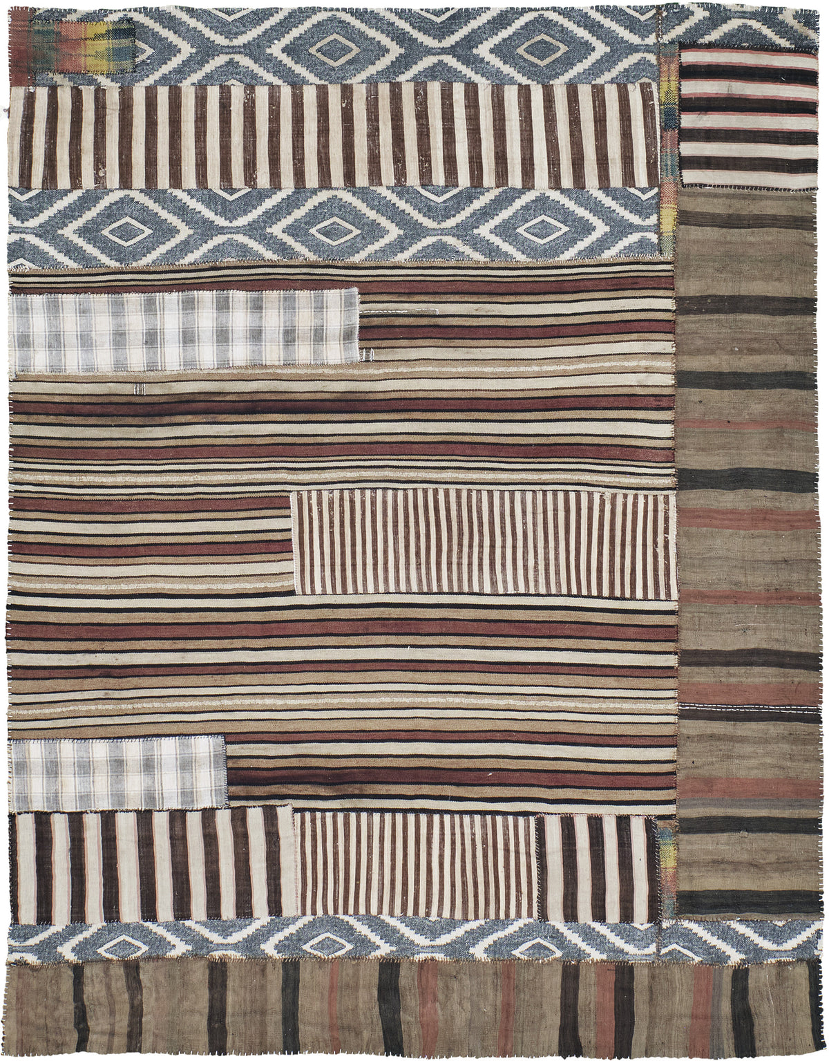 Vintage Persian Ghashghaei Kilim - flat-weave kilim - one-of-a-kind handmade area rug [#2]