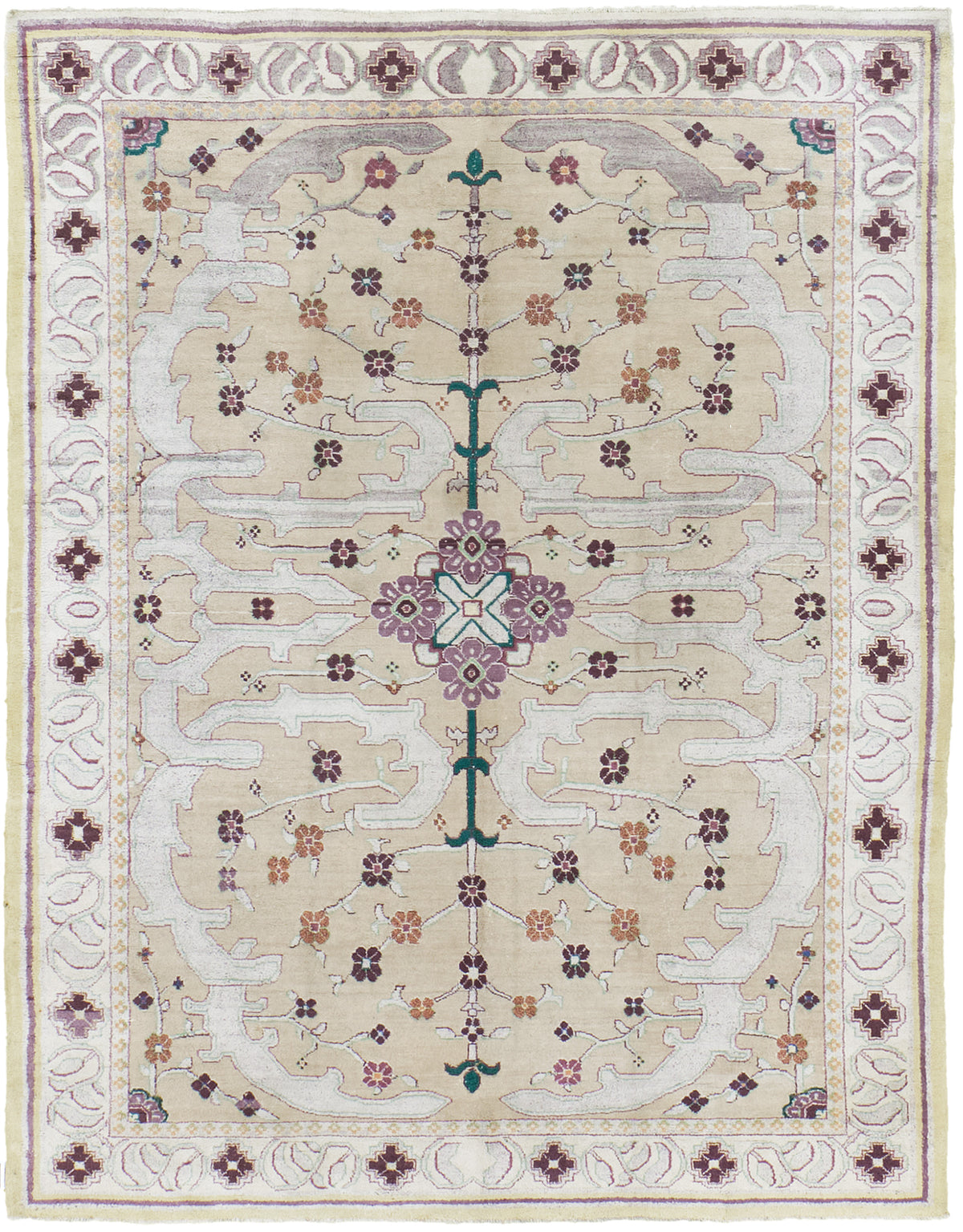 Antique Indo Agra - one-of-a-kind handmade area rug [#3]