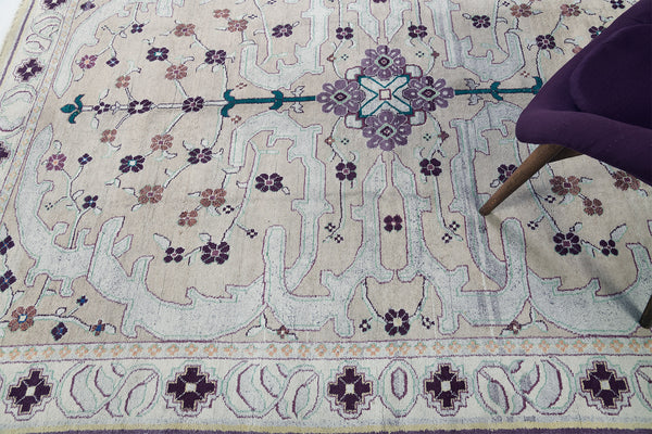 Antique Indo Agra - detailed border and fringe [#3]
