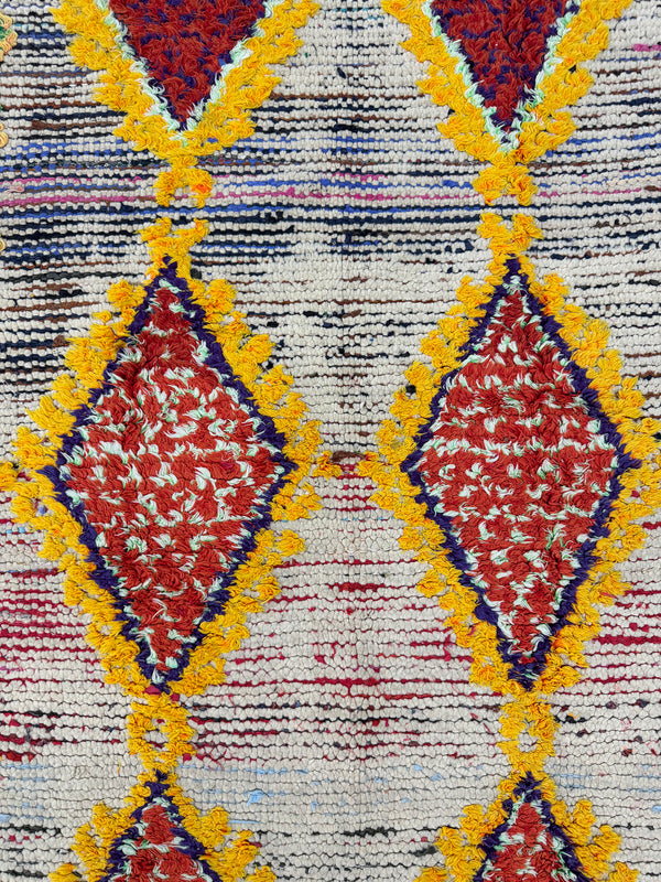 Vintage Moroccan Azilal - handwoven in Morocco - overhead flat lay view [#8]