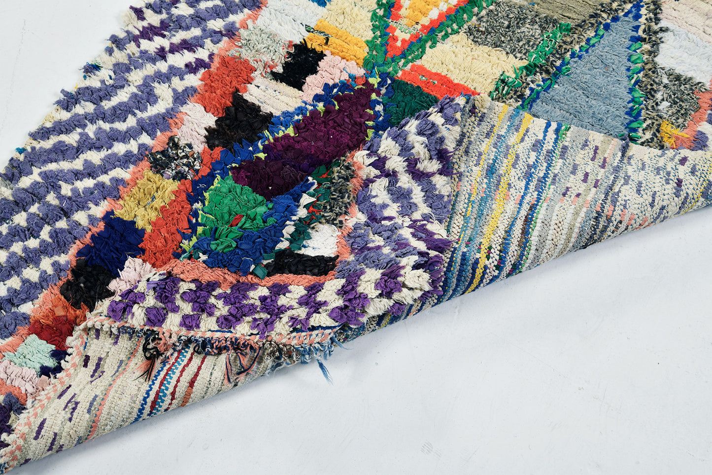 Vintage Moroccan Azilal Runner - narrow runner, handwoven in Morocco - styled in room setting [#13]