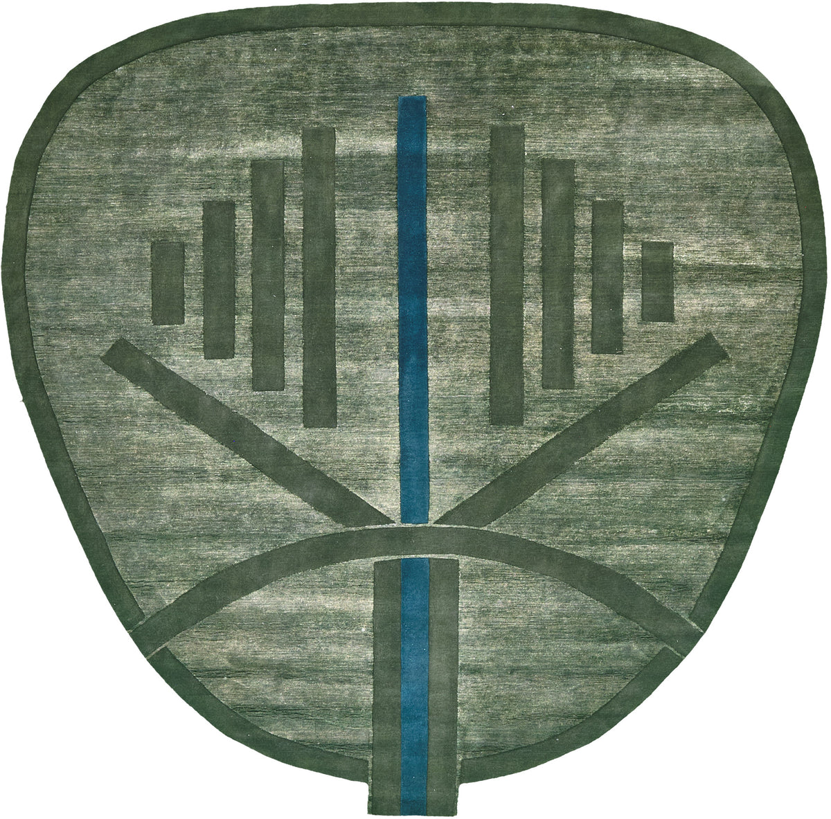 Madrid by Cesar Giraldo, Olive Emerald - one-of-a-kind handmade area rug