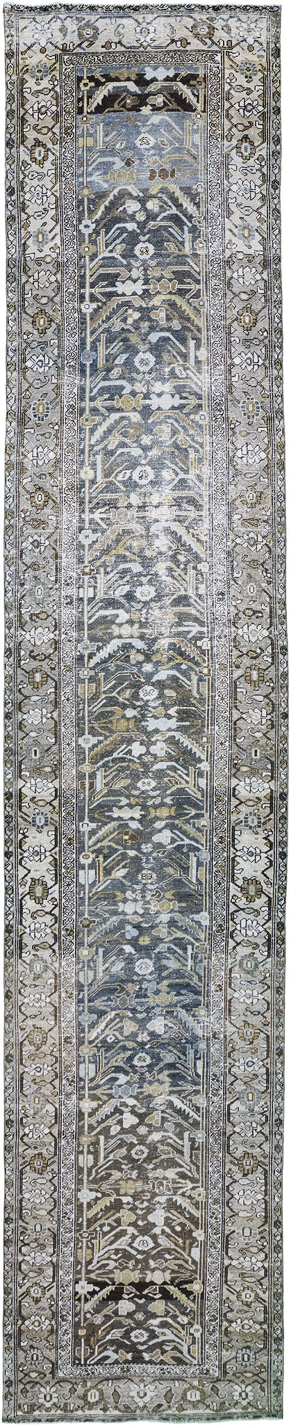 Antique Persian Malayer Runner - narrow runner - one-of-a-kind handmade area rug [#9]