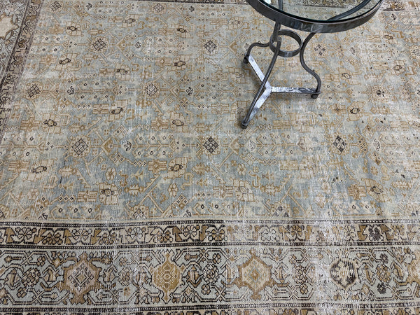 Antique Persian Malayer - close-up of weave texture and pile [#13]