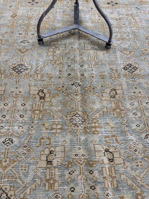 Antique Persian Malayer - overhead flat lay view [#13]