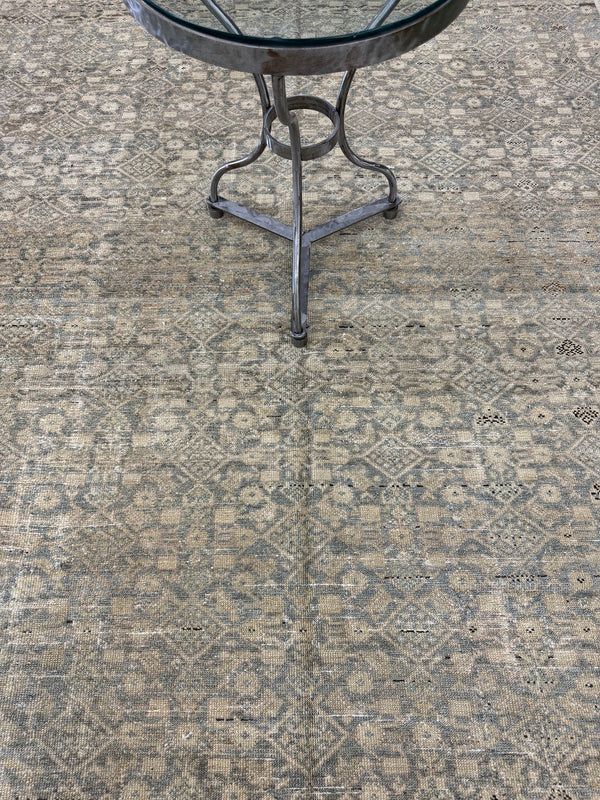 Antique Persian Malayer - overhead flat lay view [#12]