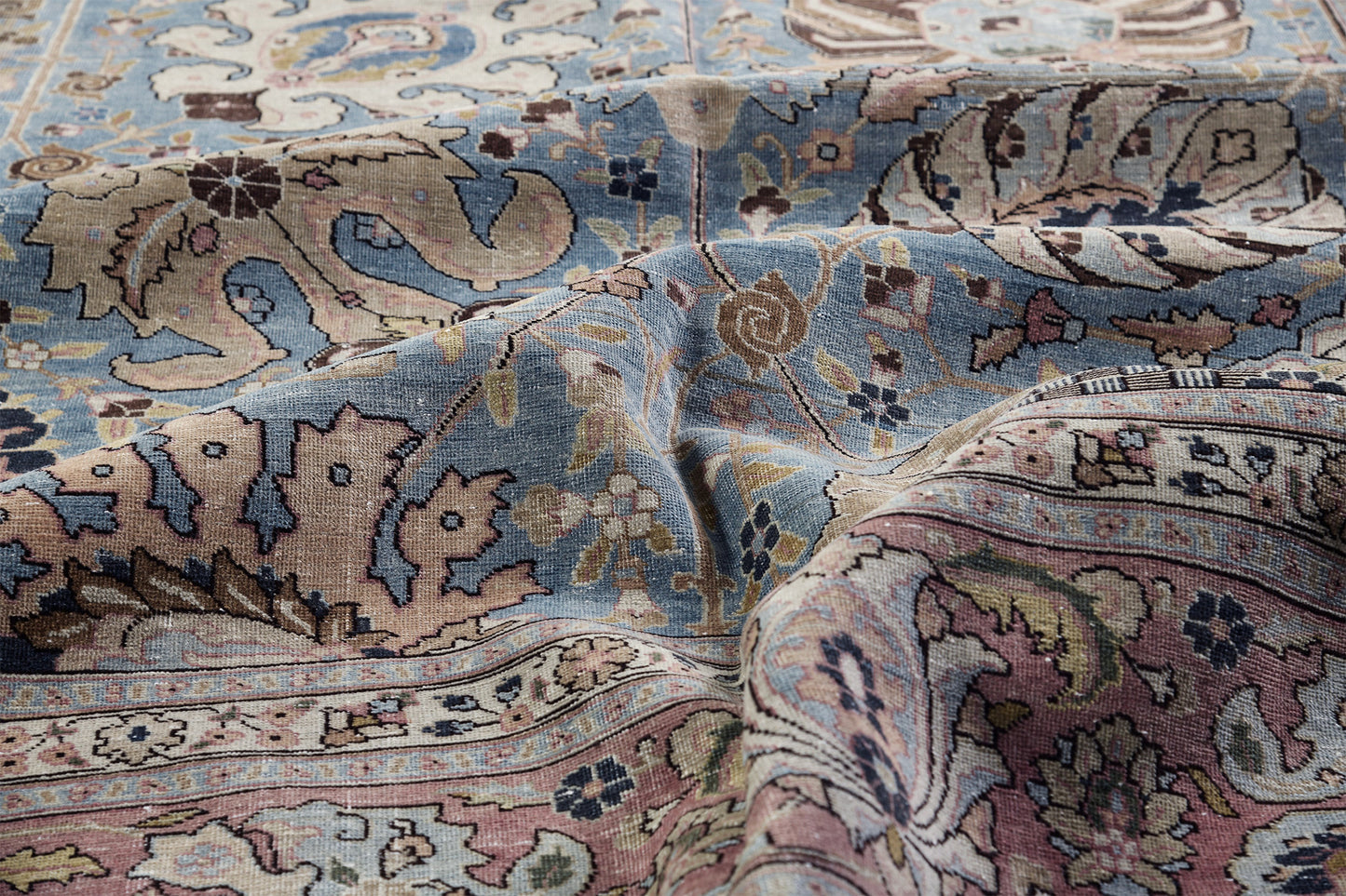 Antique Persian Tabriz - full length showing color variation [#22]