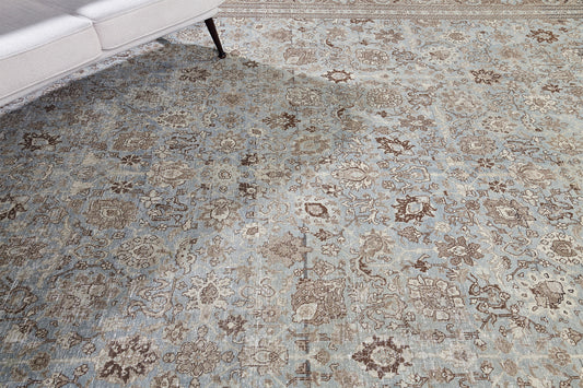 Antique Persian Tabriz - overhead flat lay view [#20]
