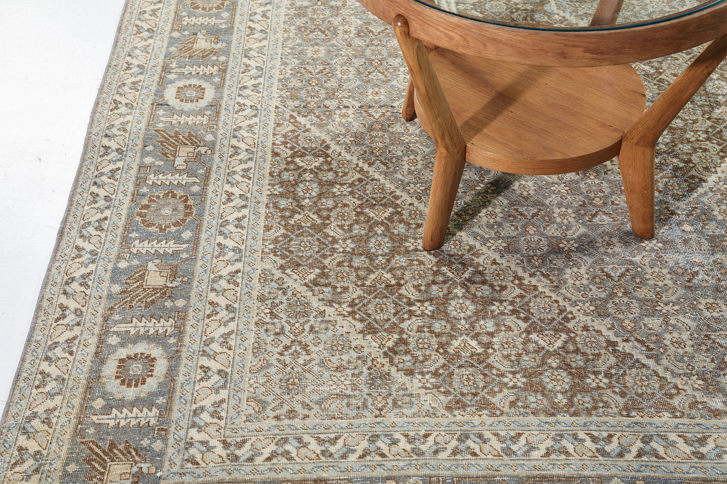 Antique Persian Tabriz - full length showing color variation [#21]