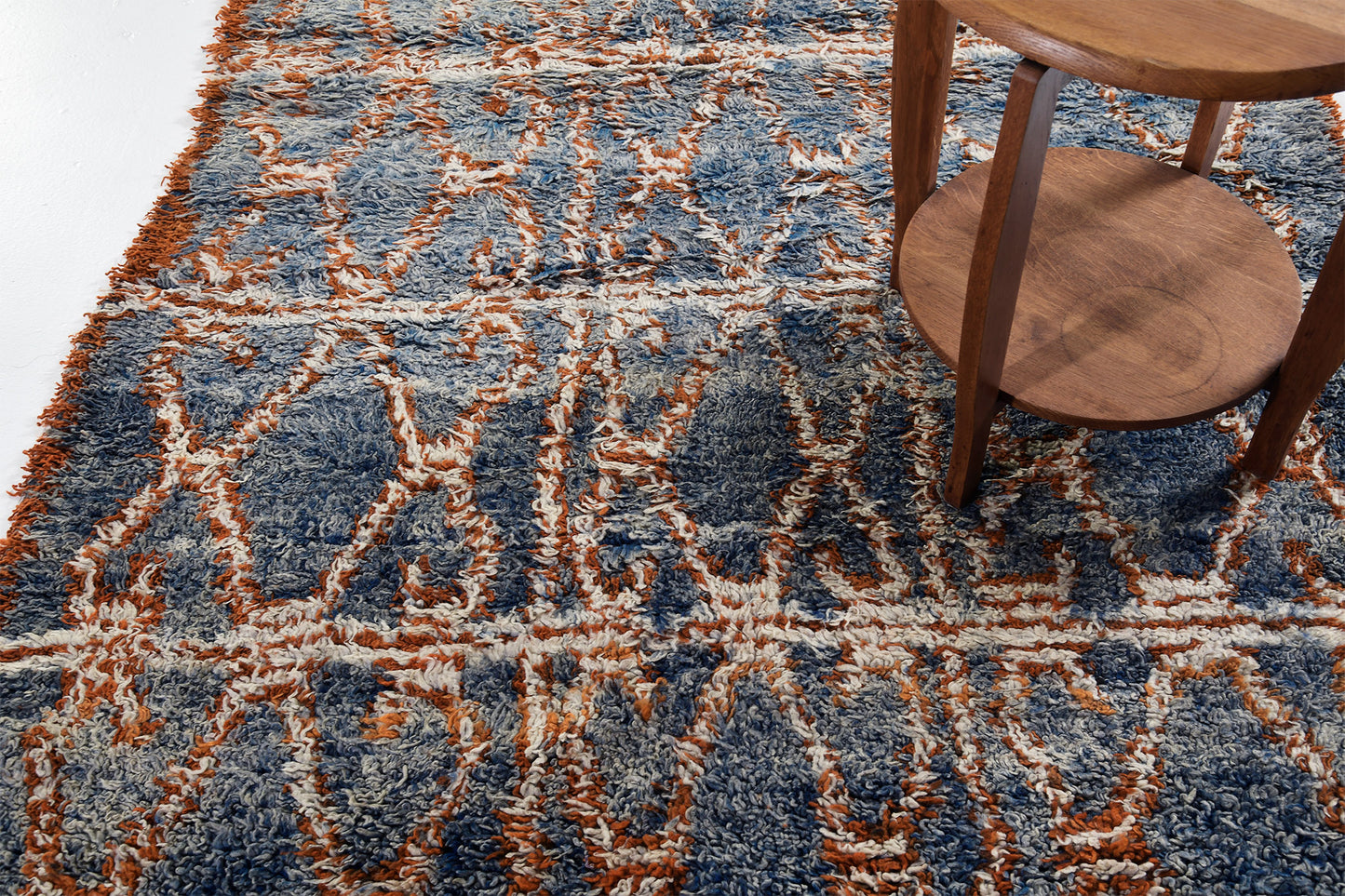Vintage Moroccan Beni M'Guild - handwoven in Morocco - close-up of weave texture and pile [#1]