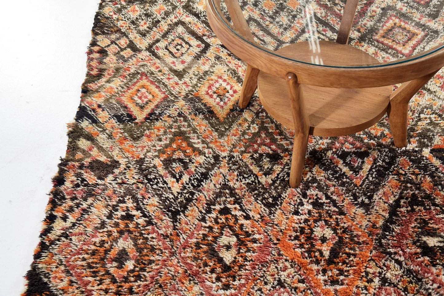 Vintage Moroccan Beni M'Guild - handwoven in Morocco - detailed border and fringe [#2]