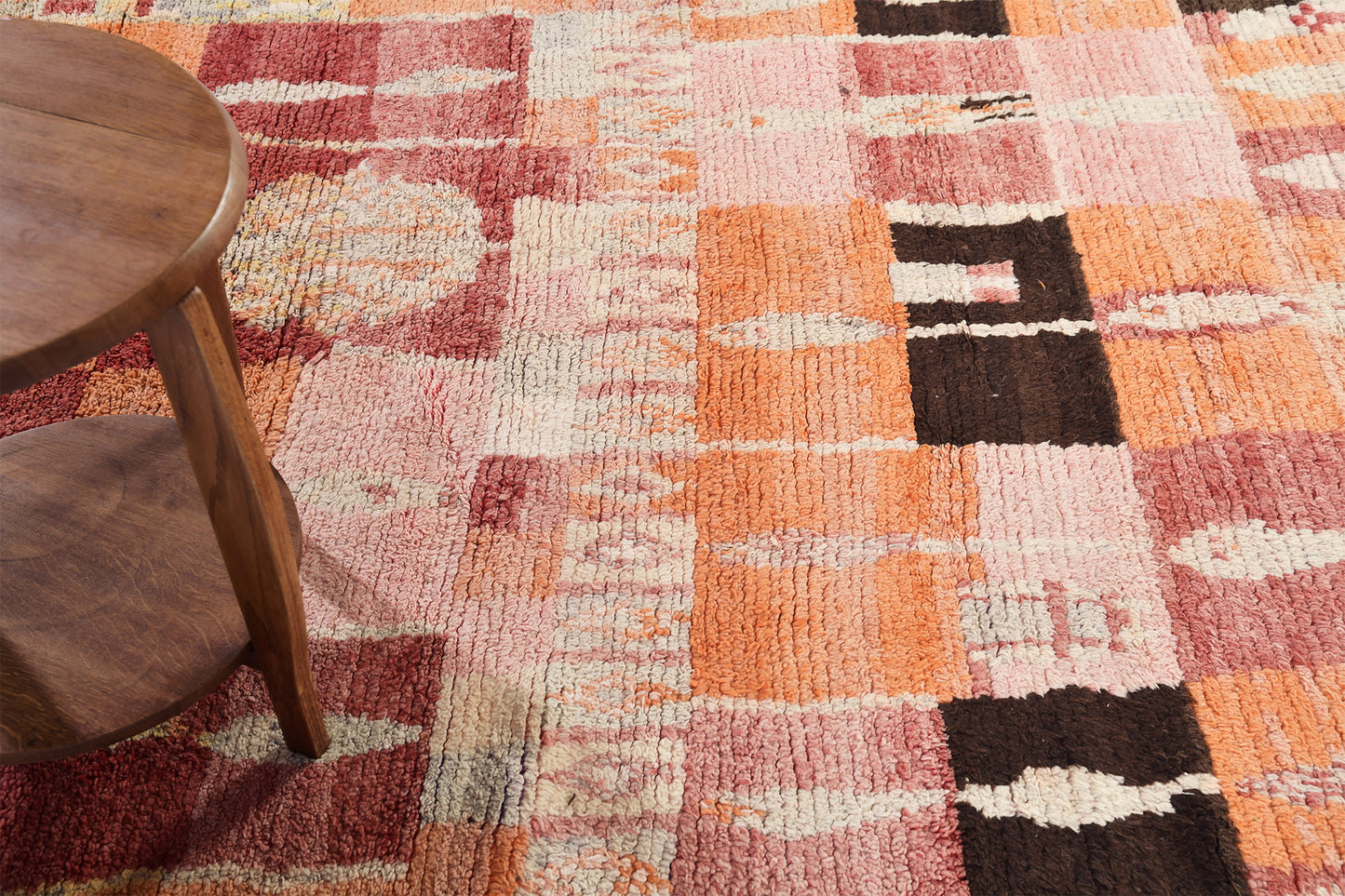 Vintage Moroccan Azilal - handwoven in Morocco - overhead flat lay view [#13]