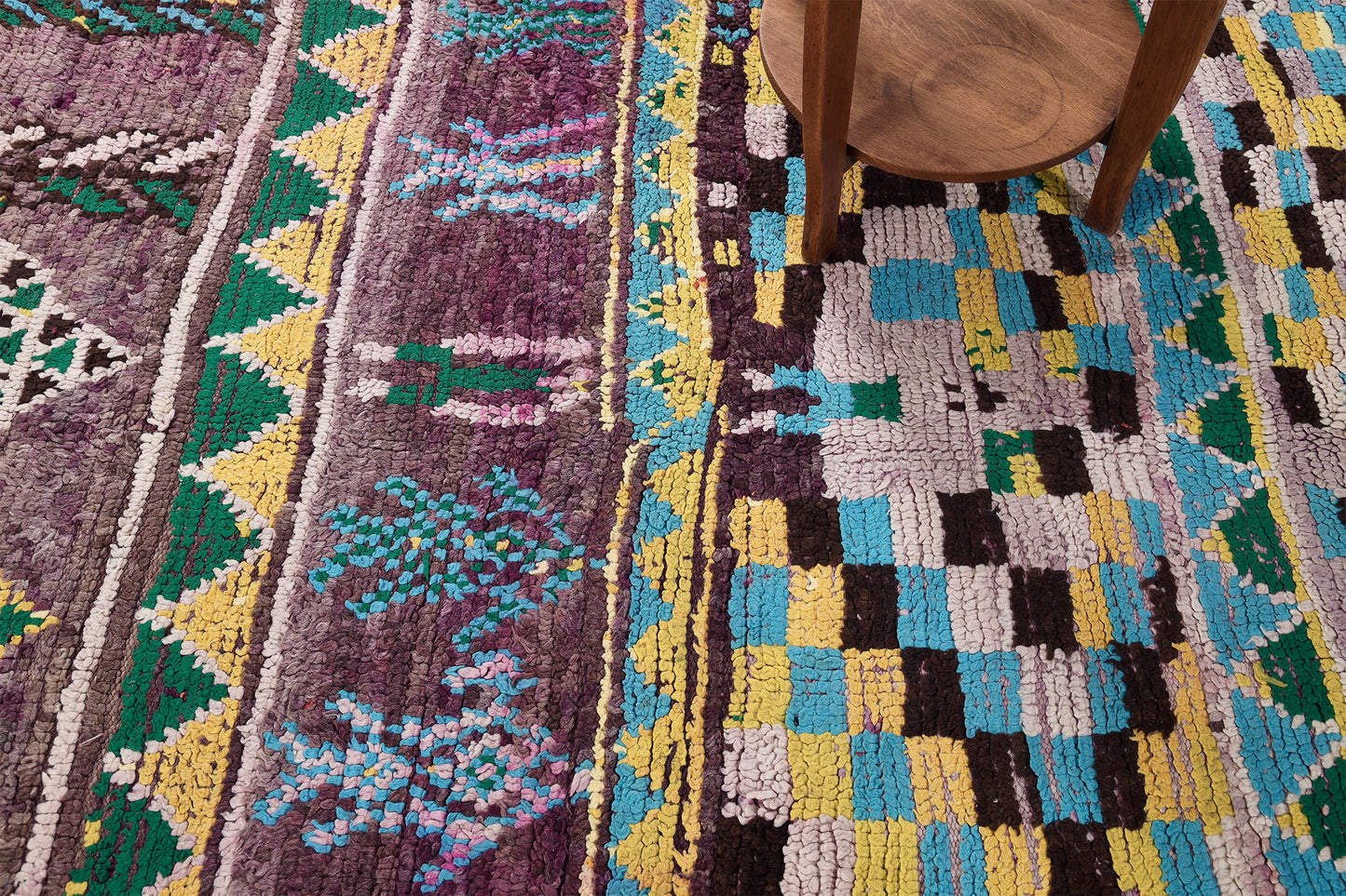 Vintage Moroccan Azilal Runner - narrow runner, handwoven in Morocco - detailed border and fringe [#16]