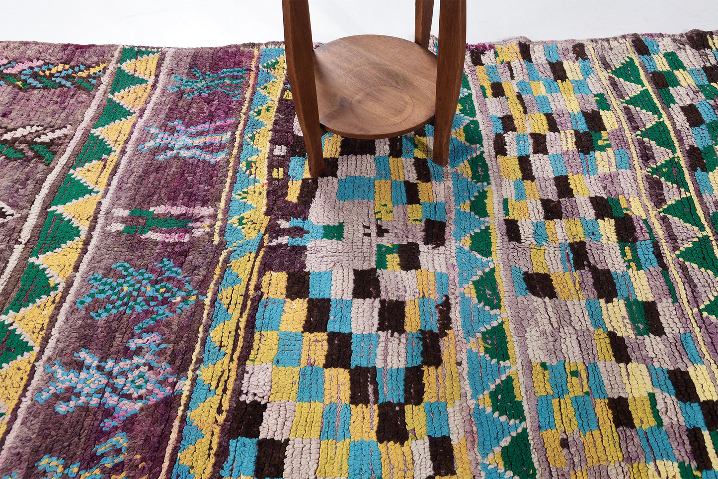 Vintage Moroccan Azilal Runner - narrow runner, handwoven in Morocco - styled in room setting [#16]
