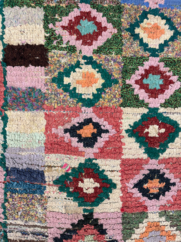 Vintage Moroccan Azilal - handwoven in Morocco - overhead flat lay view [#16]