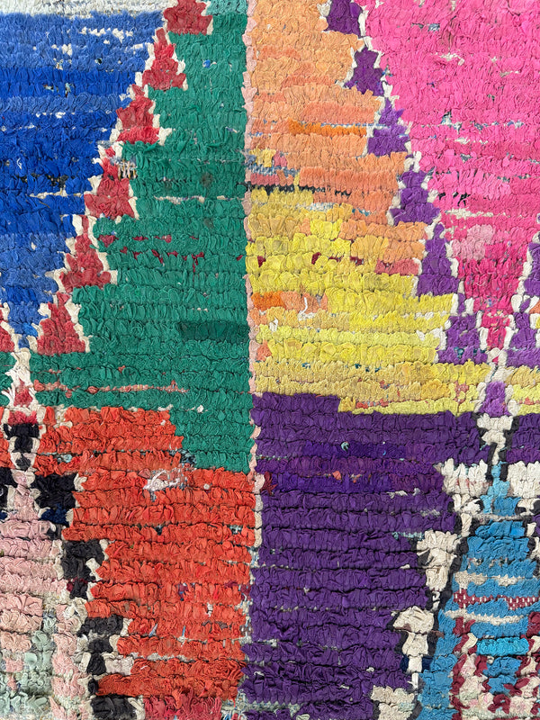 Vintage Moroccan Azilal - handwoven in Morocco - overhead flat lay view [#17]