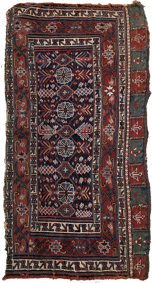 Antique Persian Shahsavan Bag Face - one-of-a-kind handmade area rug