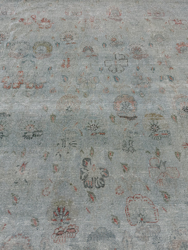 Antique Persian Zigler Mahal - overhead flat lay view