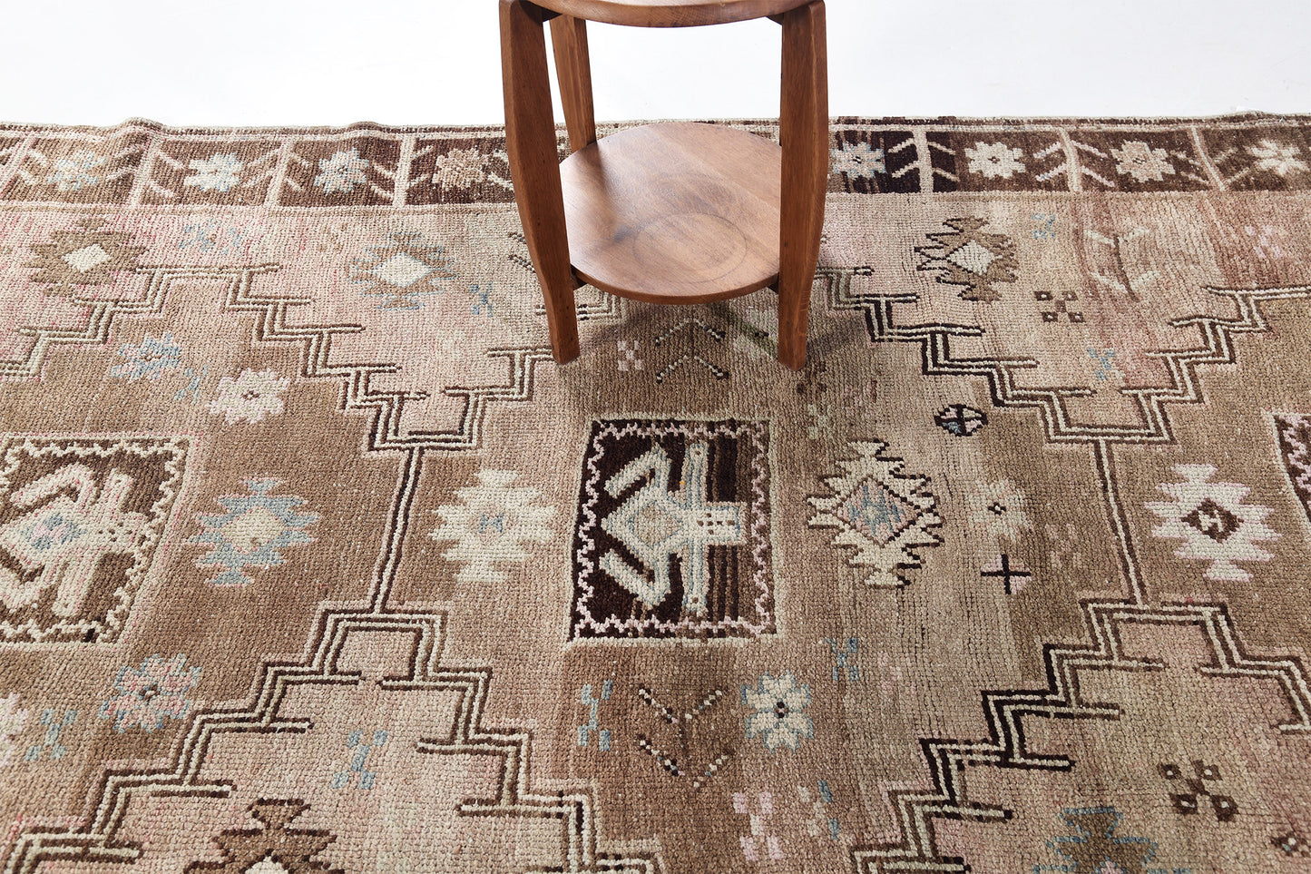 Vintage Turkish Kars - hand-knotted in Turkey - styled in room setting [#6]