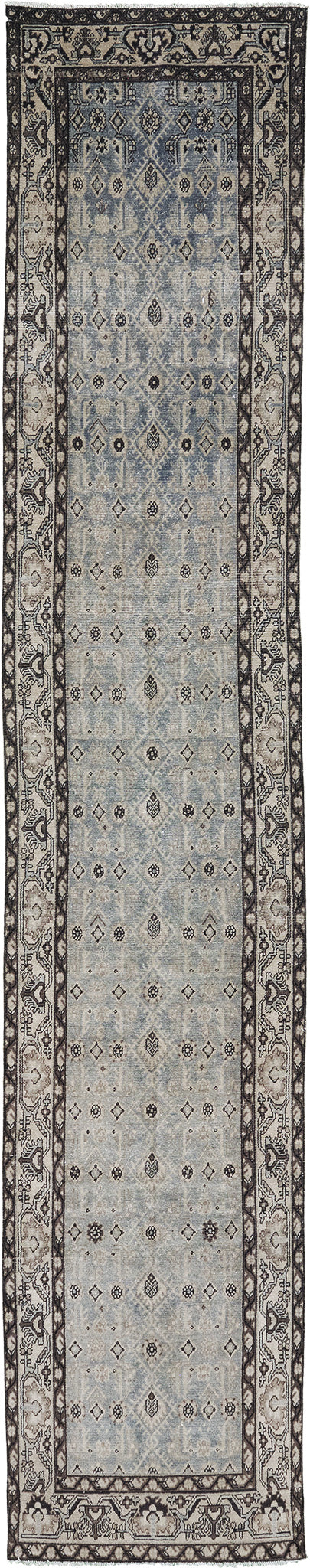 Vintage Persian Malayer Runner - narrow runner - one-of-a-kind handmade area rug [#3]