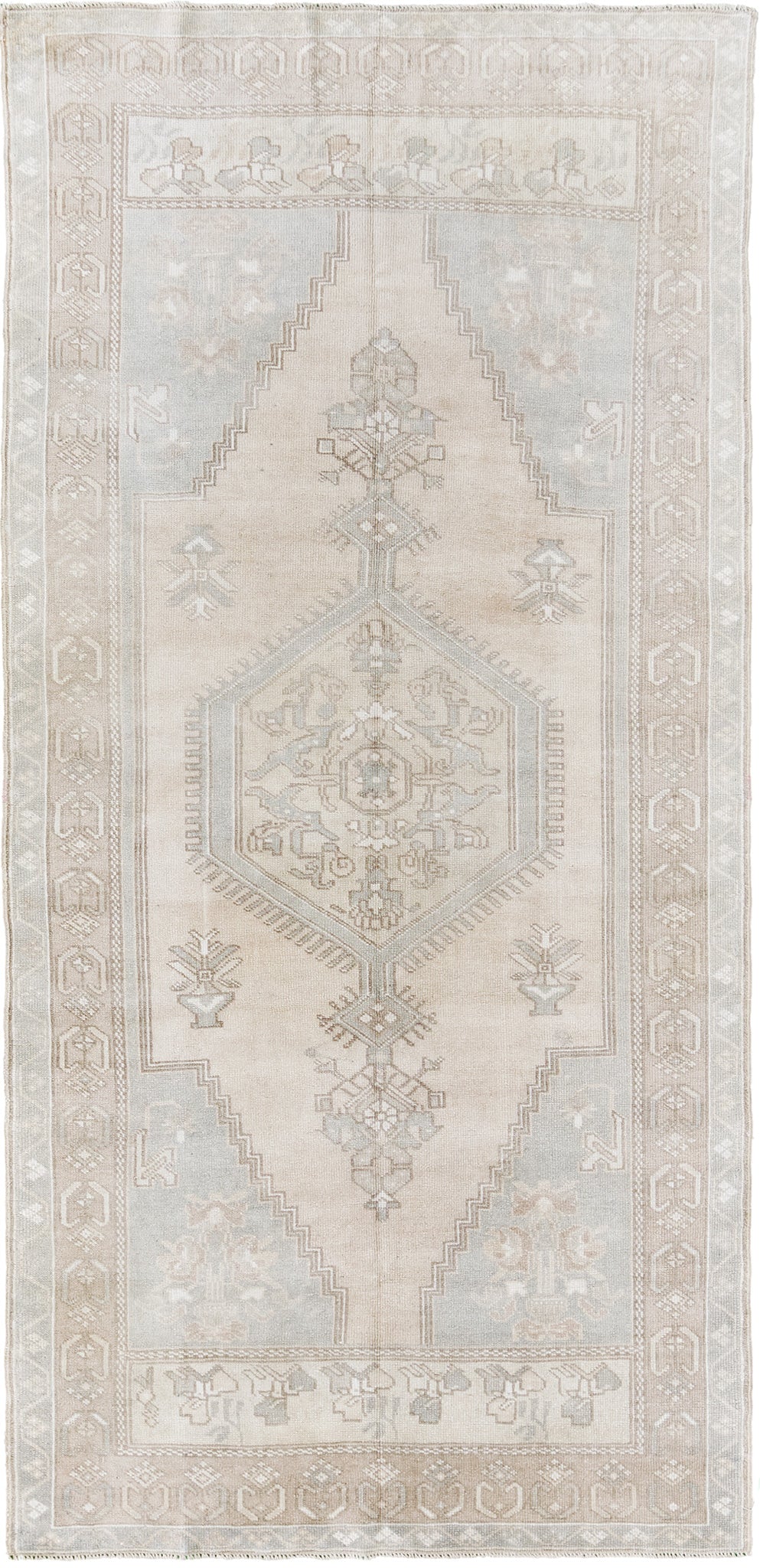 Vintage Turkish Konya Runner - narrow runner, hand-knotted in Turkey - one-of-a-kind handmade area rug [#1]