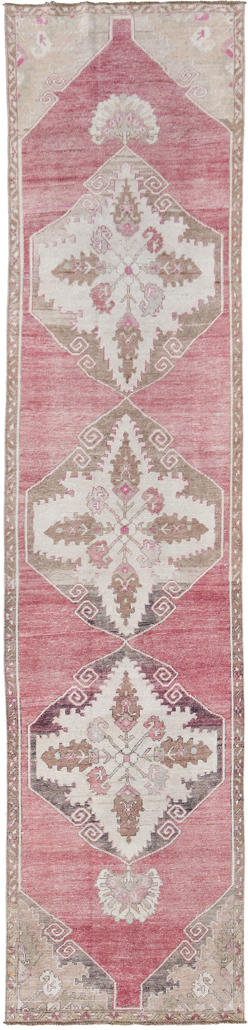 Vintage Turkish Konya Runner - narrow runner, hand-knotted in Turkey - one-of-a-kind handmade area rug [#2]