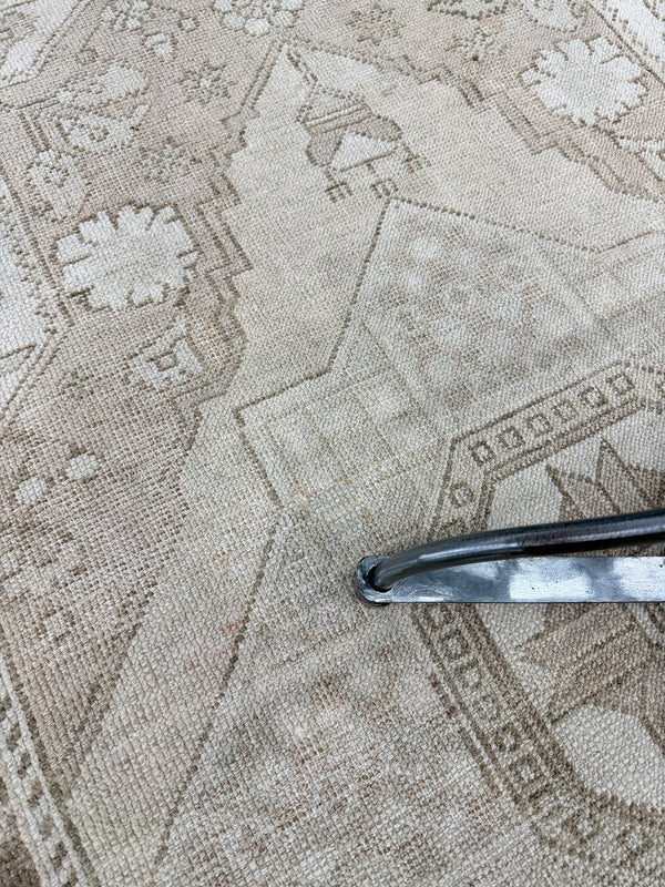 Vintage Turkish Konya Runner - narrow runner, hand-knotted in Turkey - close-up of weave texture and pile [#3]