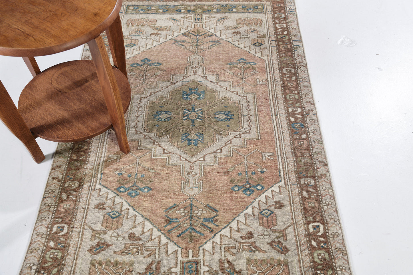 Vintage Turkish Anatolian - hand-knotted in Turkey - reverse side showing construction [#38]