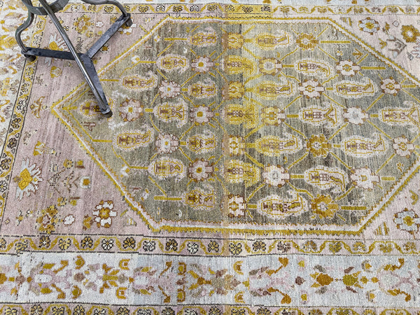 Antique Persian Malayer - overhead flat lay view [#14]