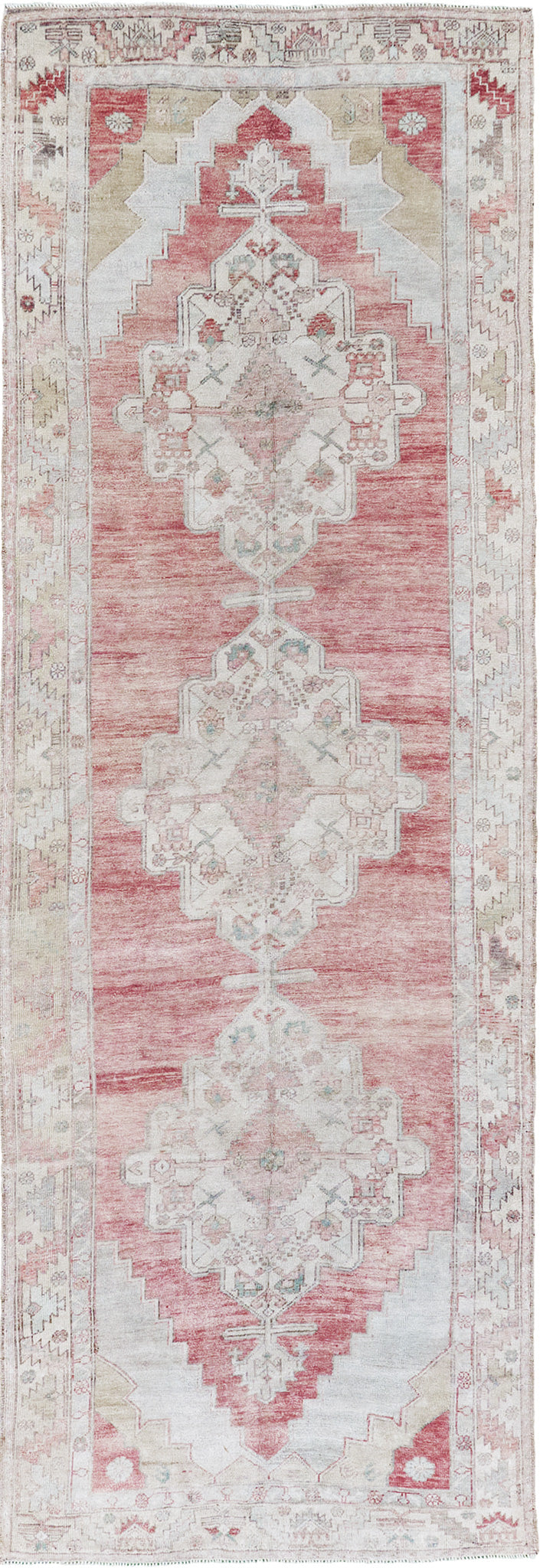 Vintage Turkish Konya Runner - narrow runner, hand-knotted in Turkey - one-of-a-kind handmade area rug [#4]
