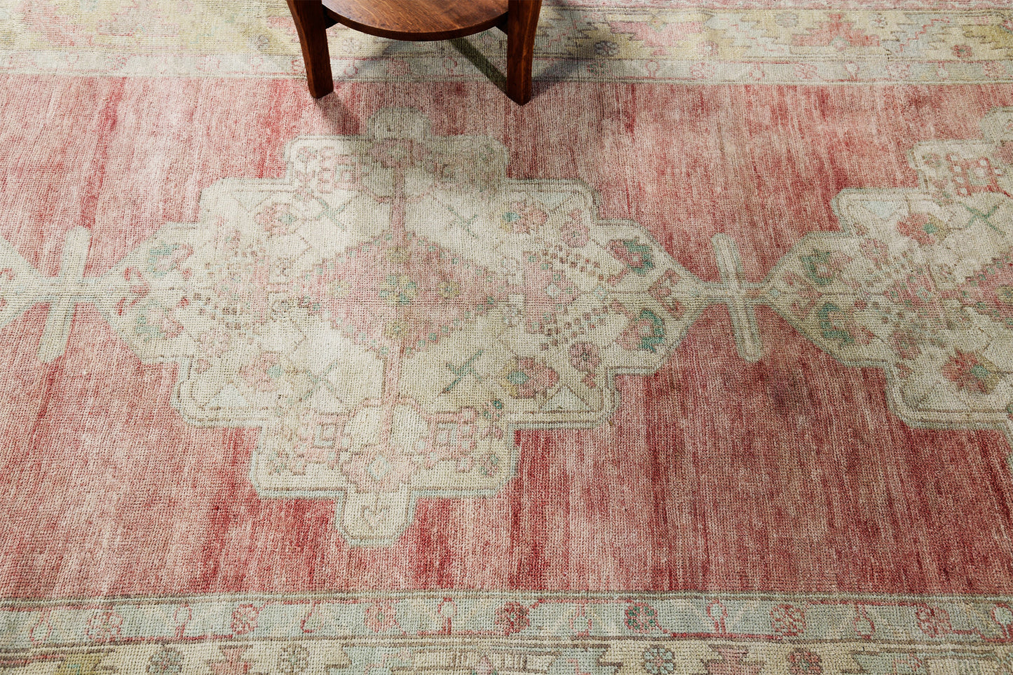 Vintage Turkish Konya Runner - narrow runner, hand-knotted in Turkey - reverse side showing construction [#4]